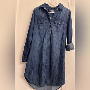 MERONA blue jean dress with double sleeve pocket size s